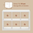 thumbnail image 5 of Furinno Cubicle Open Back Decorative Vintage Vinyl Record Media Storage Organizer, 6-Cube, White, 5 of 5