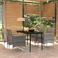 thumbnail image 1 of vidaXL 5 Piece Garden Dining Set with Cushions Grey and Black, 1 of 4