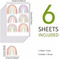 thumbnail image 2 of Pegatinas de pared de arco iris compatibles con decoración de habitación para niños, papel tapiz de pelar y palillo, pegatinas de pared de arco iris, mural de vinilo 36 piezas Afortunado Sencillez, 2 of 5