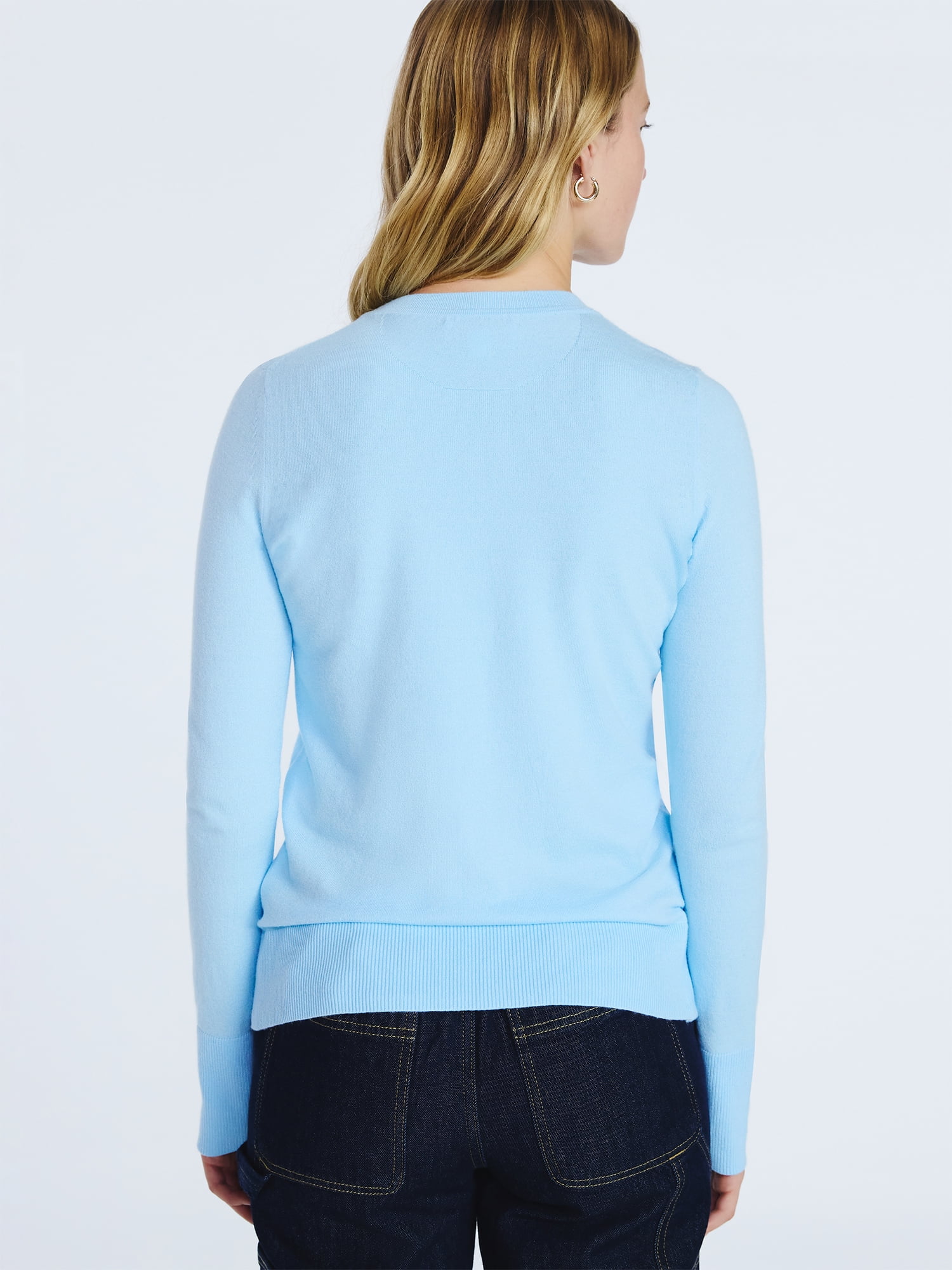 Free Assembly Women's and Women's Plus Cozy Yarn Crewneck Sweater with Long Sleeves, Lightweight, Sizes XS-4X