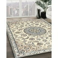 thumbnail image 2 of Ahgly Company Indoor Square Traditional Khaki Green Medallion Area Rugs, 3' Square, 2 of 6