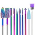 thumbnail image 1 of Juego de brocas para uñas 10 en 1, kit de taladro eléctrico para uñas, limas de carburo de tungsteno de 3/32", juego de manicura y pedicura para uso en salón doméstico, 1 of 5