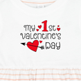 thumbnail image 4 of Inktastic My First Valentines Day Red Hearts and Arrow Girls Baby Dress, 4 of 5