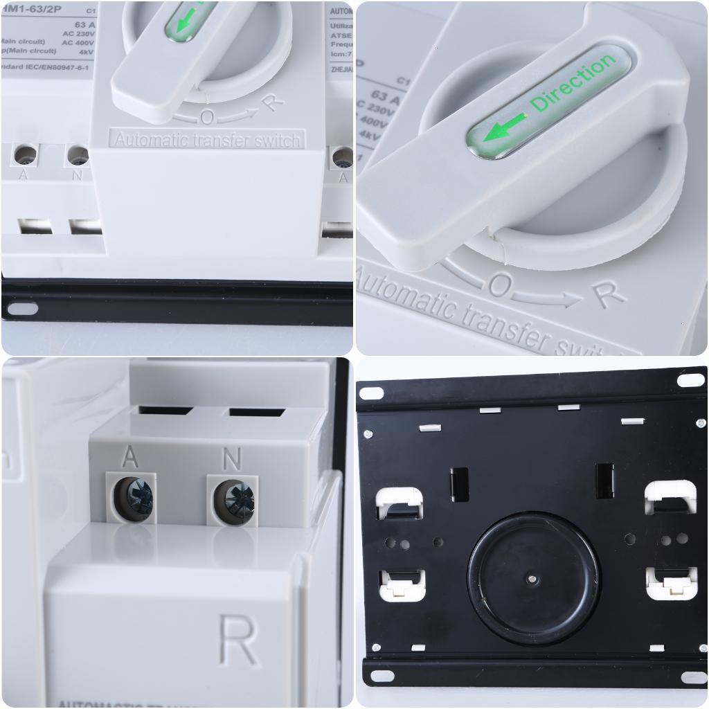 63A Double Power Transfer Switches 2P 220V Automatic Changeover Miniature MCB