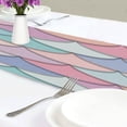 thumbnail image 6 of GZHJMY Mermaid Tail Table Runner Machine Washable Polyester Table Runner Rectangle Reversible Dresser Scarves Table Decor 13 x 90 Inch, 6 of 7