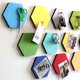 thumbnail image 4 of 12 pegatinas de pared de fieltro hexagonales DIY, pegatinas de fieltro adhesivas creativas de lana hexagonal, pegatinas multifuncionales para uso en casa o en la oficina (estilo aleatorio)., 4 of 6