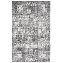 SAFAVIEH Metro Yolonda Distressed Area Rug, Black/Ivory, 4' x 6'