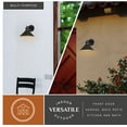 thumbnail image 4 of Dunbar 1 Light Matte Black and Gold Contemporary Outdoor Wall Sconce Metal Shade, 4 of 13