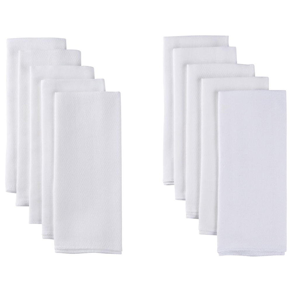 Gerber Baby Unisex 10-Pack Pre-Fold Organic White Cloth Diapers Birdseye Weave 