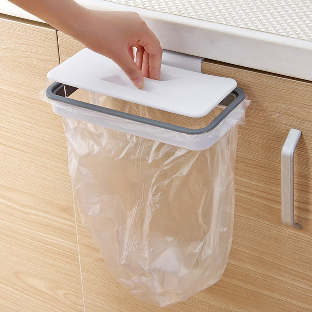 Portable Kitchen Cupboard Cabinet Hanging Storage Stand Garbage Bags Support Rack Trash Bag Holders Rubbish Bin Hanger Organizer Premium QualityPractical and fashion 