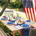 thumbnail image 6 of 4th of July Table Runner,Fireworks Pattern Patriotic Table Mats,250th Anniversary Fourth of July Memorial Day Kitchen Dining Table Decoration,108x13 Inch, 6 of 6