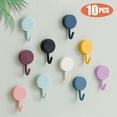 thumbnail image 2 of 10 Uds. Gancho de pared autoadhesivo fuerte sin perforar bolsa de abrigo puerta de baño ganchos para colgar toallas de cocina accesorios de almacenamiento para el hogar Deng Xun unisex, 2 of 2