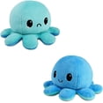thumbnail image 1 of El peluche de pulpo reversible original - Diseño patentado - Azul + azul claro - Feliz + Triste - ¡Muestre su estado de ánimo sin decir una palabra! azul claro y azul oscuro TUNC Sencillez, 1 of 4