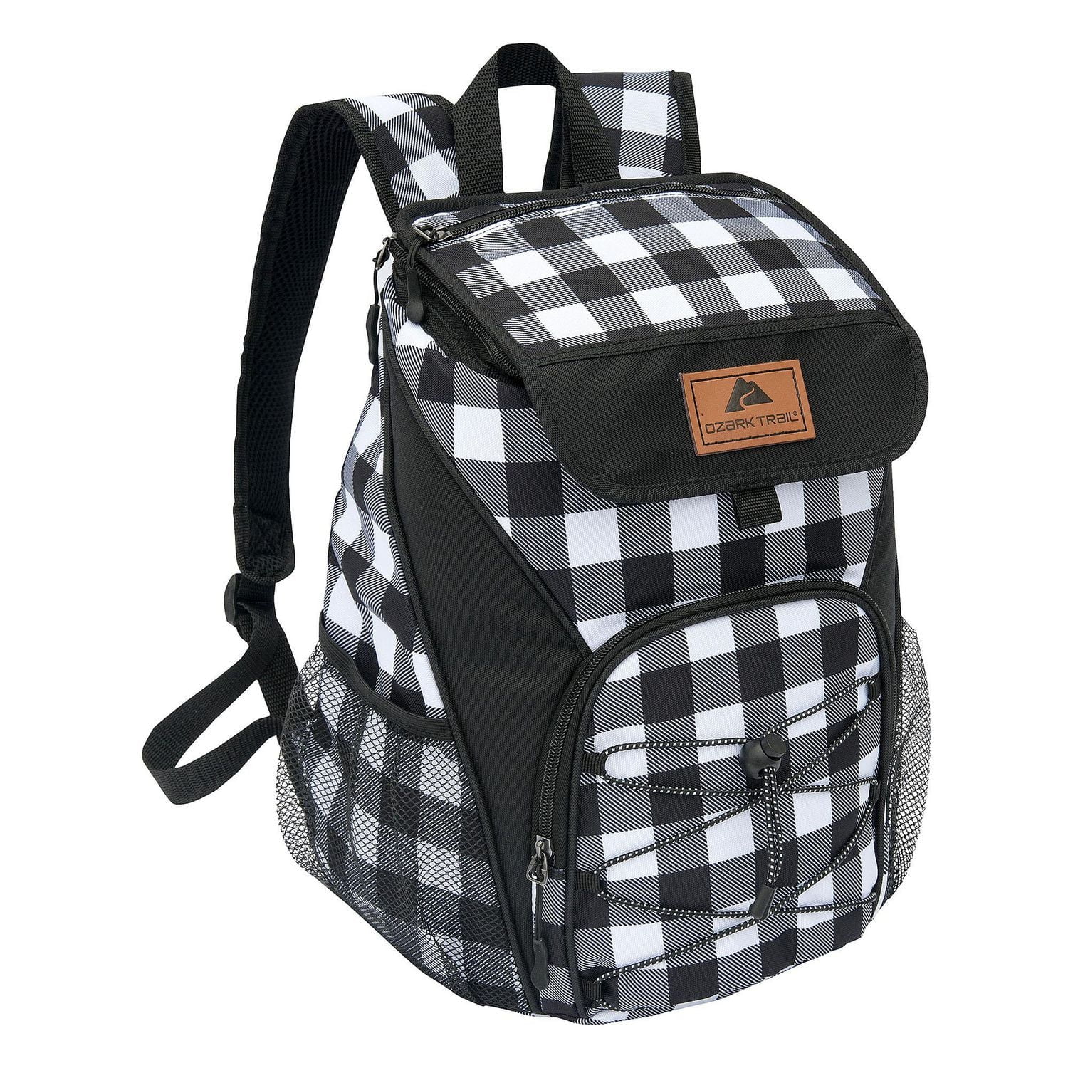Ozark Trail Backpack Cooler, Black & White Checker Colour, Great for Work, Camping, Picnics or Beach, Will Hold 24 Cans, Easy To Carry.