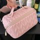 thumbnail image 1 of Bolsa de Maquillaje de Viaje de , Bolsa de Aseo de Gran Capacidad, Organizador para Mujer con Bolsillo Interior Impermeable, Rosa, 1 of 5