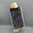 thumbnail image 4 of Womens Furry Party Costume Faux Furs Fuzzy Long Boots Shoes Cuffs Cover Leg Warmers/Boot Sleeves/Boot Covers, 4 of 9