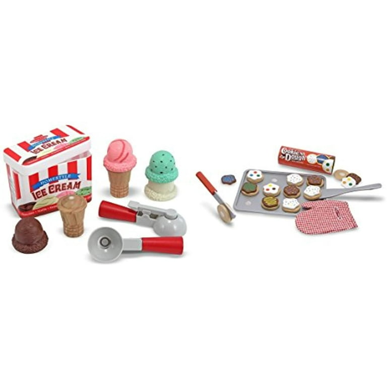 G.C 61Pcs Ice Cream Play Set Toy Kids Toddlers Pretend Play Ice Cream Maker  Shop Counter