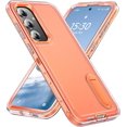 thumbnail image 1 of KOMI for Samsung Galaxy S24 Plus Case for Samsung S24 Plus Phone Case with Built in Kickstand, Shockproof/DropProof Military Grade Protective Cover for Galaxy S24 Plus 5G Clear/Orange, 1 of 5