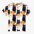 thumbnail image 7 of KPVEVIQ Girls Boys Halloween Shirt Cute Ghost Shirt Boy Halloween Shirt Kids Pumpkin Fall Short Sleeve Tee Tops, 7 of 7