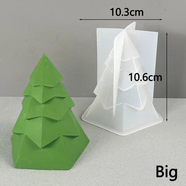 Molde de silicona de árbol de Navidad 3D, Kit de fabricación de velas de Navidad DIY, jabón hecho a mano, yeso, resina, herramientas para hornear, regalos de vacaciones