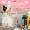 thumbnail image 5 of Resenkos Kids Vanity Table and Chair Set with Drawer Shelf and Rabbit Mirror-White, Kids Makeup Vanity for Girls Kids, 5 of 9