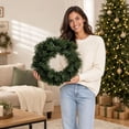 thumbnail image 4 of 14" Canadian Pine Artificial Christmas Wreath, Faux Pine Christmas Wreath, Seasonal Indoor Home Decor, 4 of 9