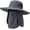 Grey, variant on UPF 50 Removable Sun Protection Fishing Hat with Face Neck Flap Unisex Outdoor Cap for Hiking Gardening Camping(Black,One Size)