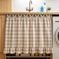 thumbnail image 5 of Ruffled Oven Cover with Adjustable Tie, Waterproof Stove Top , Stain Proof Kitchen Appliance Protection for Farmhouse Decor, 5 of 6