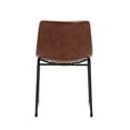 thumbnail image 5 of Porthos Home Donne Dining Chairs, PU Leather, Iron Sled Legs (Set of 2), 5 of 6
