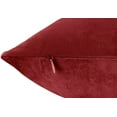 thumbnail image 5 of Nestl Velvet Throw Pillow Covers Solid Square Soft Decorative Pillow Cover for Sofa, 22" x 22", Cherry Red, Pack of 2, 5 of 8