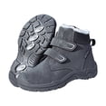 thumbnail image 4 of CAICJ98 Toddler Girl Winter Boots Cold Weather Baby Faux Fur Winter Shoes for Kids Grey (Big Kid),4.5, 4 of 6