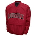 thumbnail image 2 of Men's Franchise Club Red Louisville Cardinals Windshell FC Member V-Neck Pullover Jacket, 2 of 3