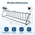 thumbnail image 4 of Heavy Duty Single-Sided Floor Bike Rack – Freestanding 12-Bike Storage Stand, 147" Grid Design Organizer for Garage, Indoor Storage, Events, Commercial Two-wheeler Parking, Black, 4 of 7