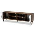 thumbnail image 5 of Allora Modern 2-Door Wood TV Stand for TVs up to 70" in White/Brown, 5 of 9
