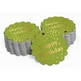 thumbnail image 2 of Inkdotpot Real Gold Foil Happy Birthday Tags Favor Hang Paper Tags 50 Pieces, 2 of 6
