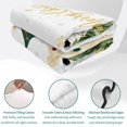 thumbnail image 4 of Quilts King Size Bedding Set, Merry Christmas Lightweight Quilted Comforter, Xmas Pine Trees Snowflake Winter Farmhouse Reversible Bedspread Coverlet with Pillow Covers for All Season, 96" x 106", 4 of 9