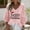 #226-Pink, variant on Ounisa Merry Christmas Sweatshirt for Women Christmas Hats Christmas Trees Crew Neck Long Sleeve Funny Hoodies Fall Winter Pullover