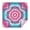Pink Blue Tie, variant on Tie Dye Colorful Flower Pattern Square Tablecloth,Waterproof Square Table Cover,Wipeable Spillproof Washable Table Cover for Home Kitchen Party Decor 42"X42"(107x107cm)