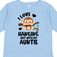 thumbnail image 4 of Inktastic Monkey I Love Hanging out with My Auntie Boys or Girls Long Sleeve Toddler T-Shirt, 4 of 5