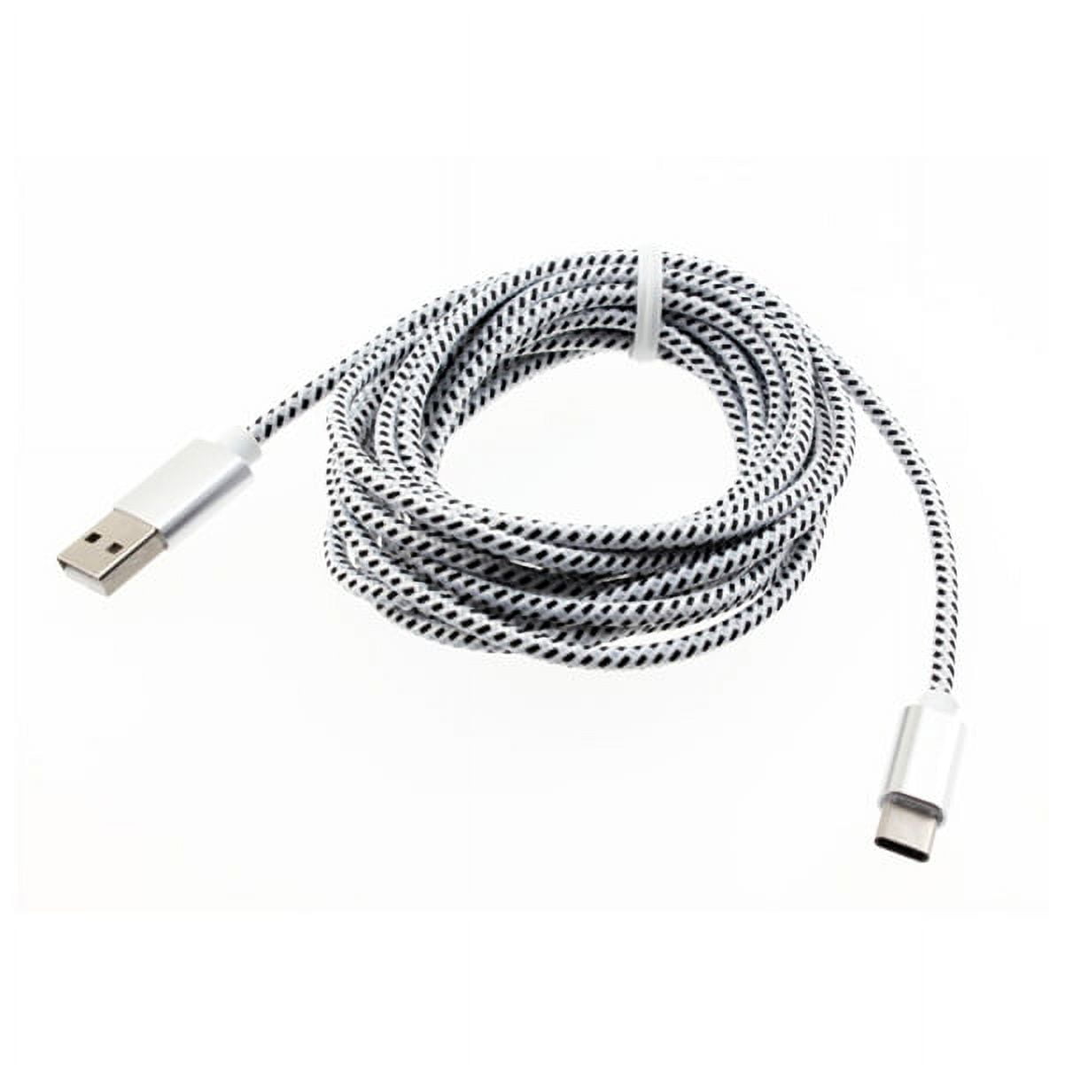 2-Port USB Car Home Charger w Type-C 10ft USB Cable J6Y for LG G7 ThinQ, Stylo 4 - Motorola One, Moto Z4 Z3 Play Z2 Play Z Play Droid Force Droid X4 G7 Power Play G6 - Nokia 8, 7.1, 3.1 Plus