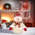 thumbnail image 3 of Muñeco navideño de pie, decoración de mesa, muñeco de peluche corto, adornos navideños , S Macarena Figura de muñeco de nieve, 3 of 8