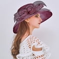 thumbnail image 4 of Tea Party Hats For Women，High Tea Hats For Women Clip Hat Ladies Dress Hats Sun Uv Protection Hat Flower Hat Fashionators Hats For Women Vintage Hats For Women Tea Hats For Women, 4 of 8
