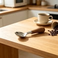 thumbnail image 6 of Walnut Wood Spoon Fork, Stainless Steel Flatware Set, 304 Food-Grade Utensils for Fruit Dessert, Rustic Dinnerware for Household Kitchen Dining, 6 of 6