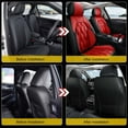 thumbnail image 4 of LAONNVIR Front Car Seat Covers Fit for Nissan Altima 2009-2025 Seat Covers Faux Leather Breathable Waterproof Automotive Seat Covers Protector Red,2PCS Front Pair, 4 of 8