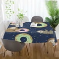 thumbnail image 6 of GZHJMY Donut Sloth Rectangle Tablecloth, Waterproof Stain Wrinkle Resistant Washable Polyester Table Cover for Picnic Dinner Holiday Kitchen Party Decor, 54 x 72 in Home Decor, 6 of 7
