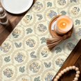 thumbnail image 2 of Yellow Flower Pattern Cotton Linen Table Runner for Dining Kitchen, Vintage Botanical Floral Simple Yellow Wedding Outdoor Party Tablerunners, Dresser Scarf Coffee Tablecloth Runners 13x72 Inches, 2 of 9