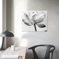 thumbnail image 4 of Nawypu  Lotus Wall Art for Living Room, Flower Canvas Wall Decor for Girl Bedroom, Black and White Floral Painting, Aesthetic Simple Style Print Decoration,, 4 of 5