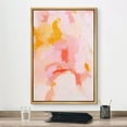thumbnail image 2 of IDEA4WALL Framed Canvas Print Pastel Pink & Orange Color Field Abstract Shape Wall Art Modern Artwork Decorative Bohemian Colorful Chic for Living Room, Bedroom - Natural 16"x24", 2 of 5