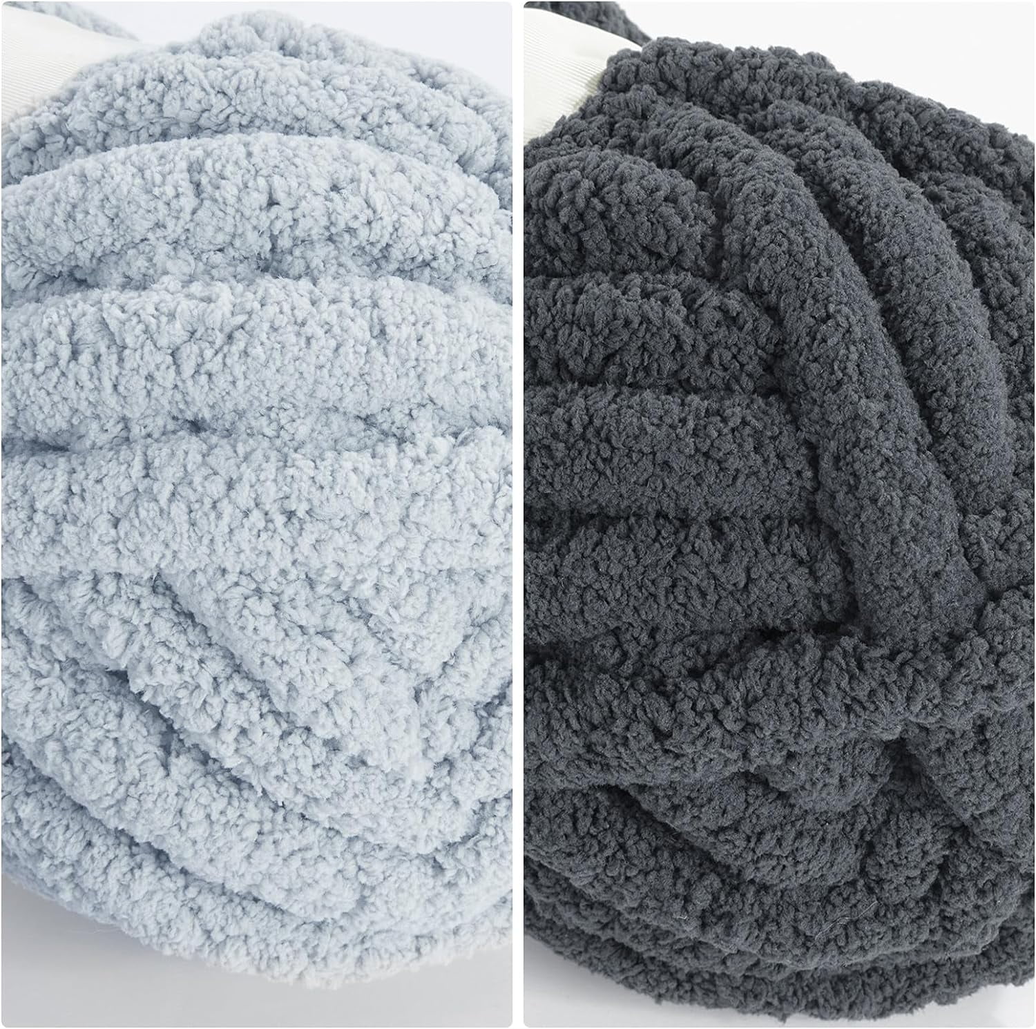 8Pcs Assorted Chunky Yarn for Crocheting,Super Bulky Large Soft Fluffy Yarn,Plush Fuzzy Yarn,Thick Chenille Yarn for Hand Knitting/Arm Knitting(27yds,8 oz Each Skein)