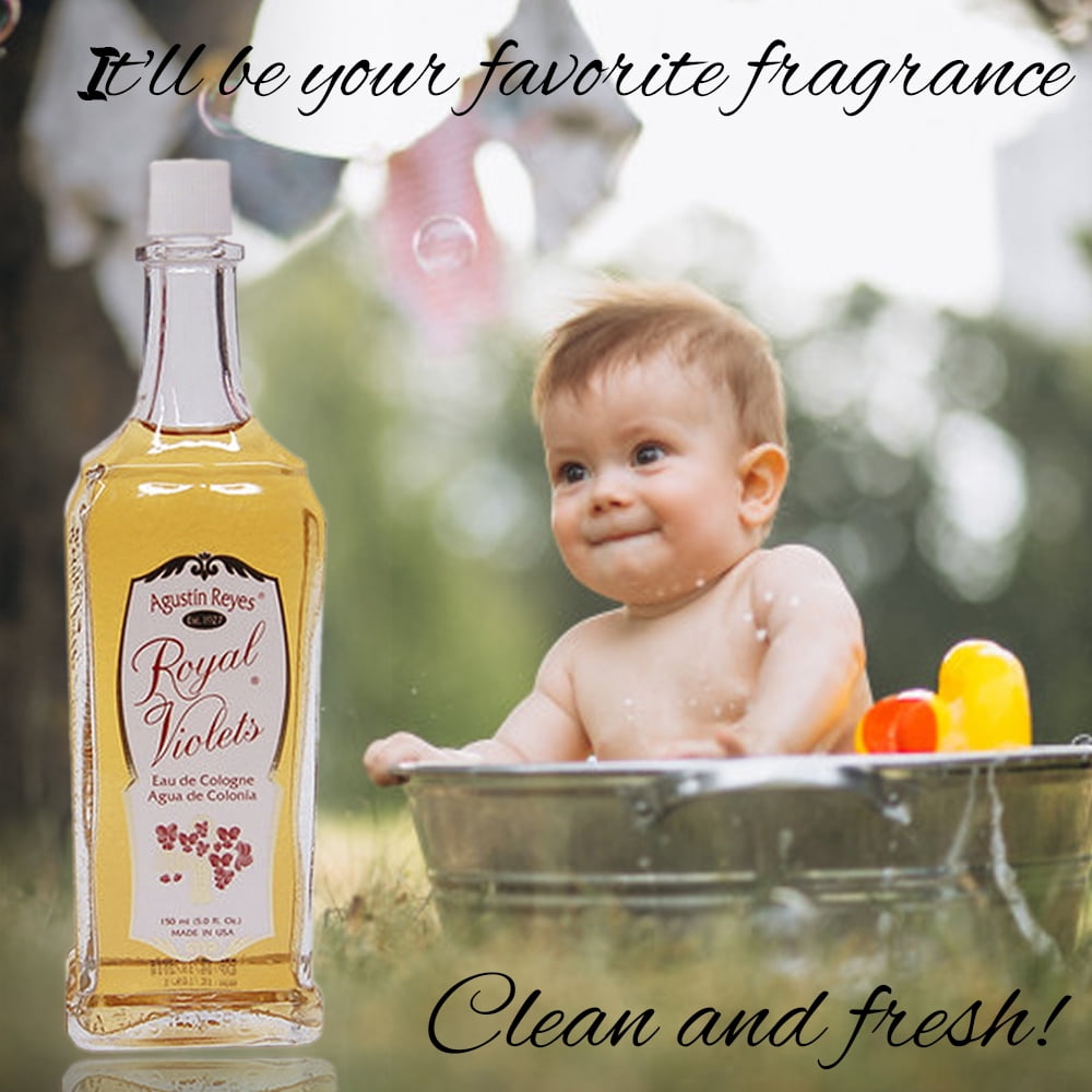 Royal Violets Baby Cologne. Original Scent. Clean, Mild and Long Lasting Fragrance. 7.6 fl.oz / 225 ml. Pack of 3